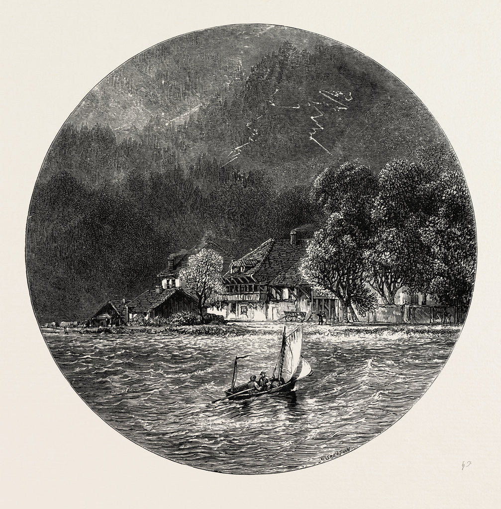 Detail of On the Lake of Thun, Bernese Oberland, Berner Oberland, Switzerland by Anonymous