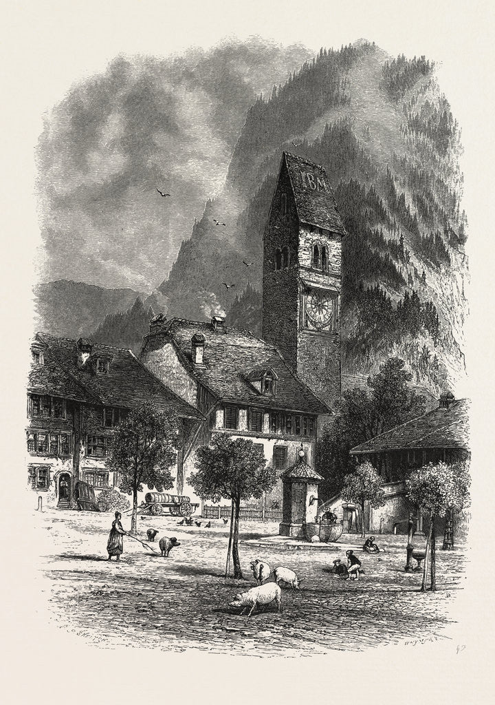 Detail of Unterseen, Bernese Oberland, Berner Oberland, Switzerland by Anonymous