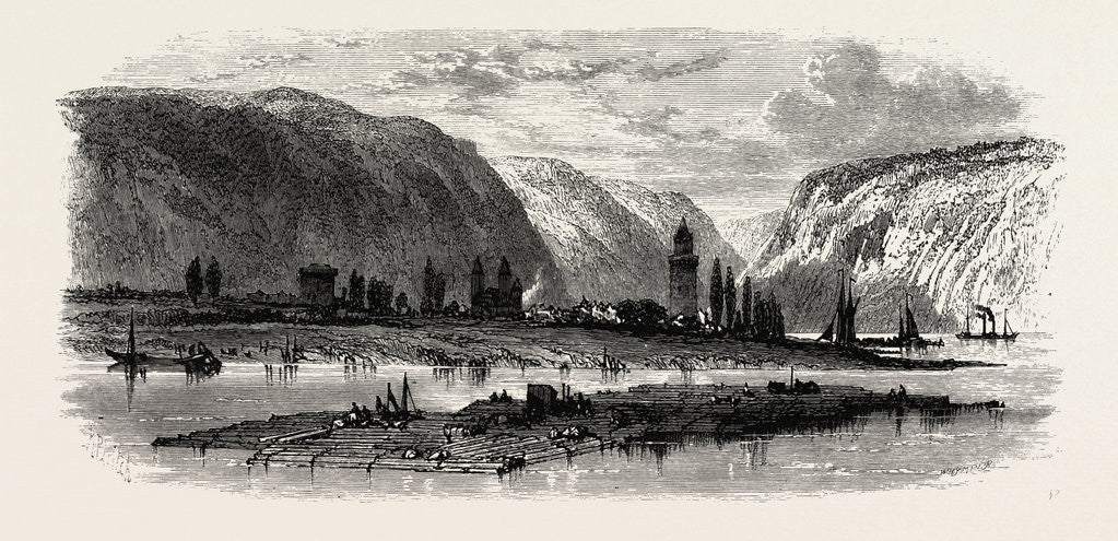 Detail of View of Andernach, the Rhine, Germany by Anonymous