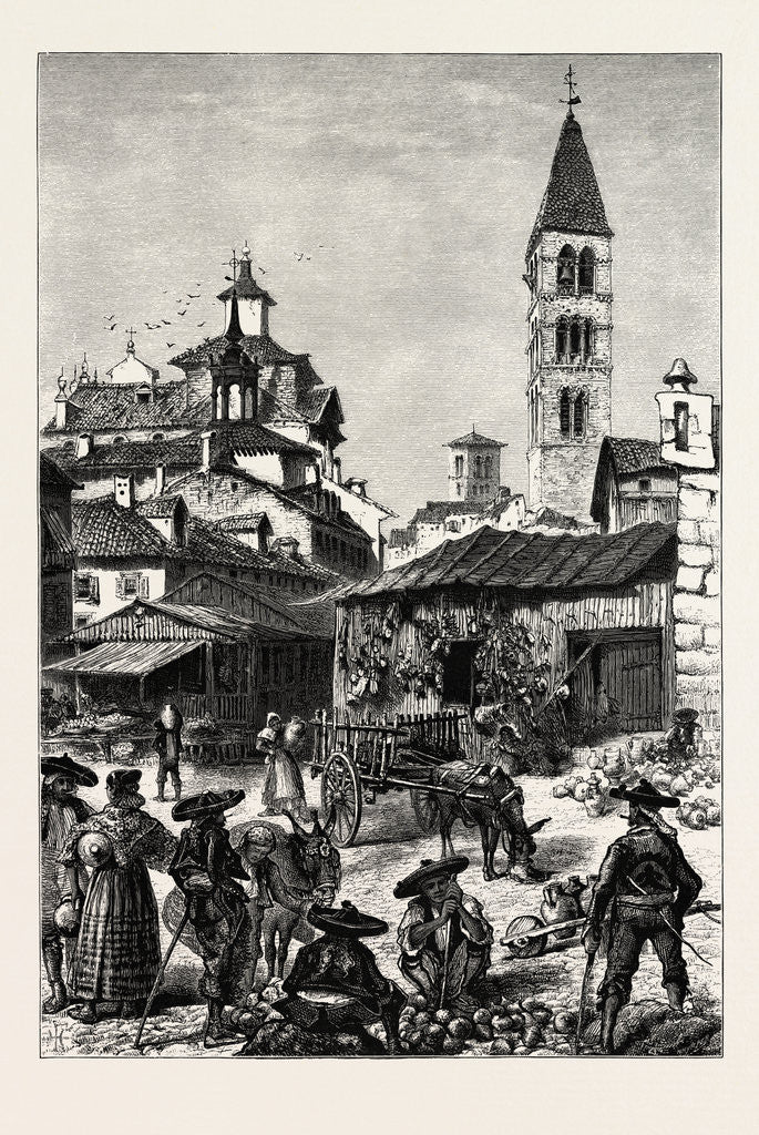 Detail of Market Place, Valladolid, Spain by Anonymous