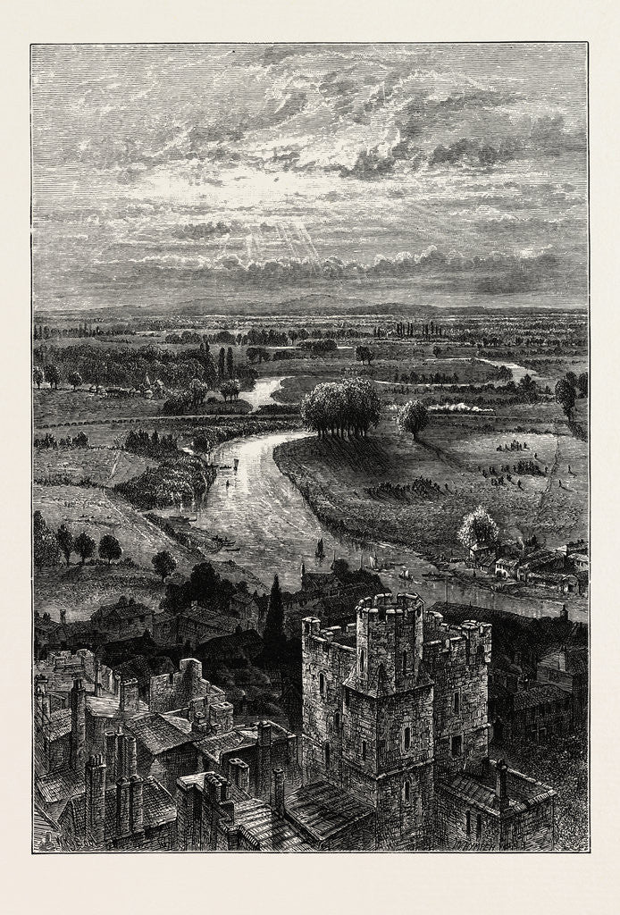 Detail of The Thames Valley, from the Round Tower by Anonymous