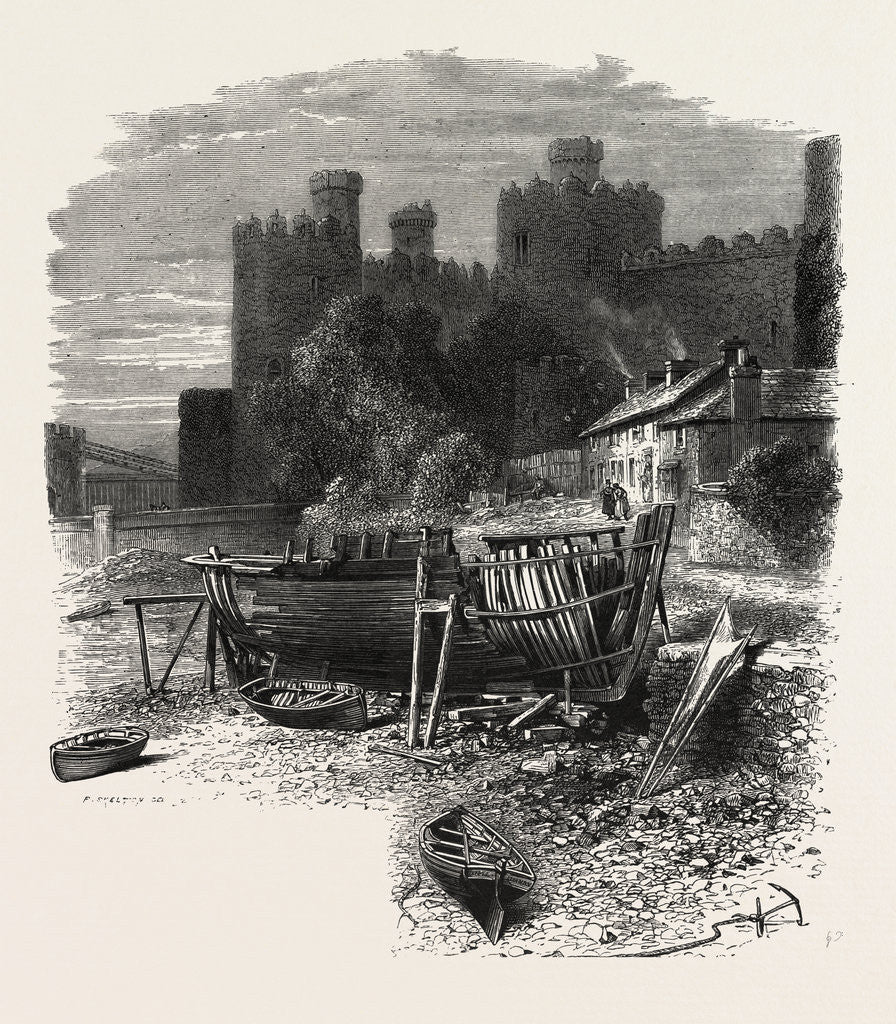 Detail of Conway Castle by Anonymous