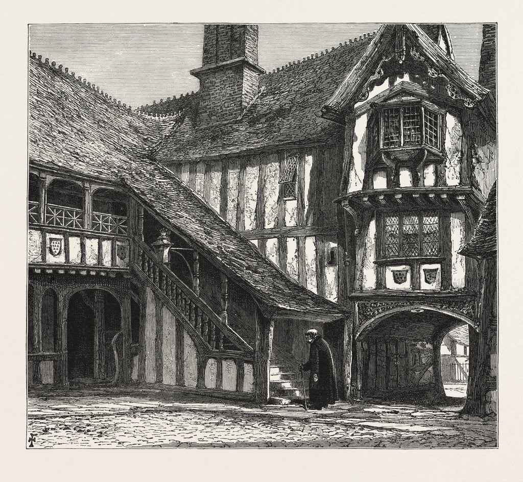 Detail of Courtyard of Leicester's Hospital by Anonymous