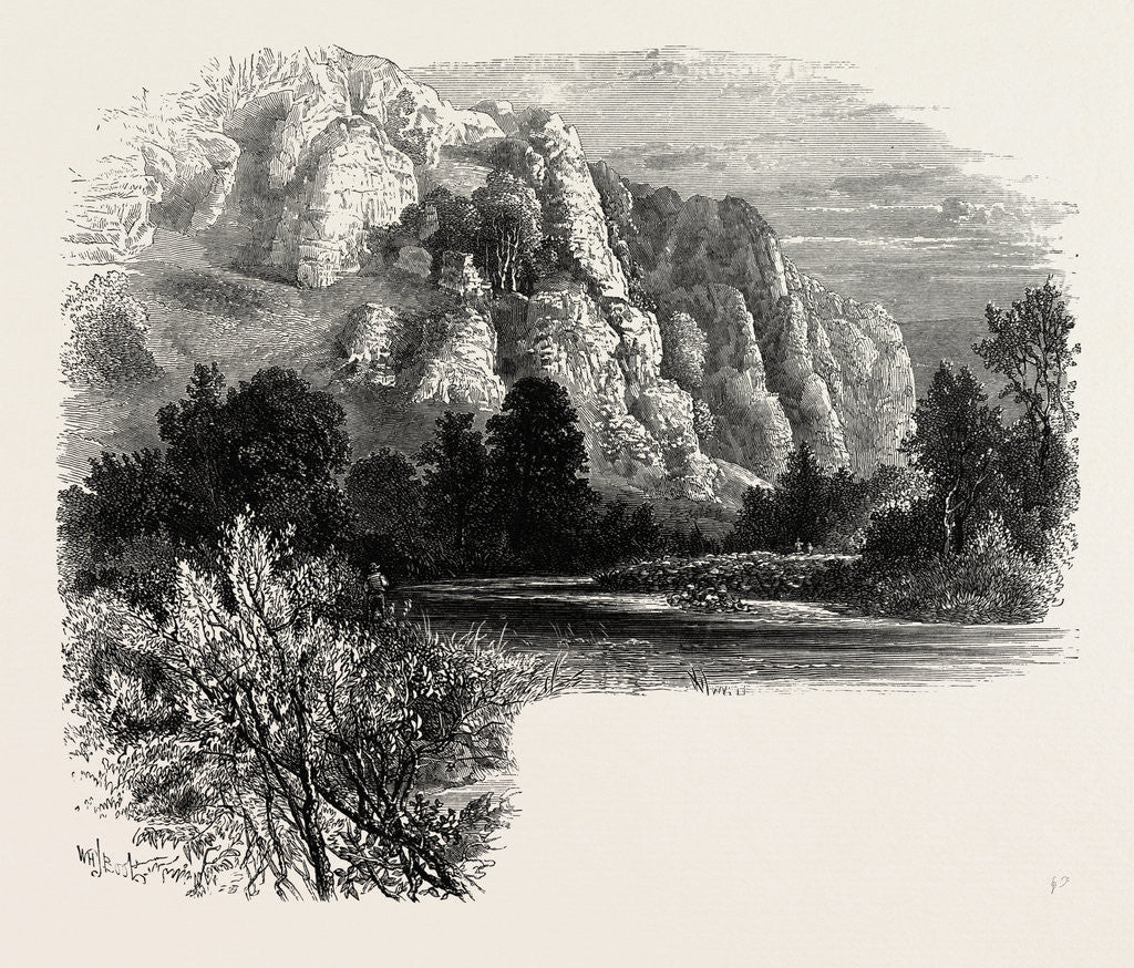 Detail of Dove Dale, the Dales of Derbyshire, Country by Anonymous