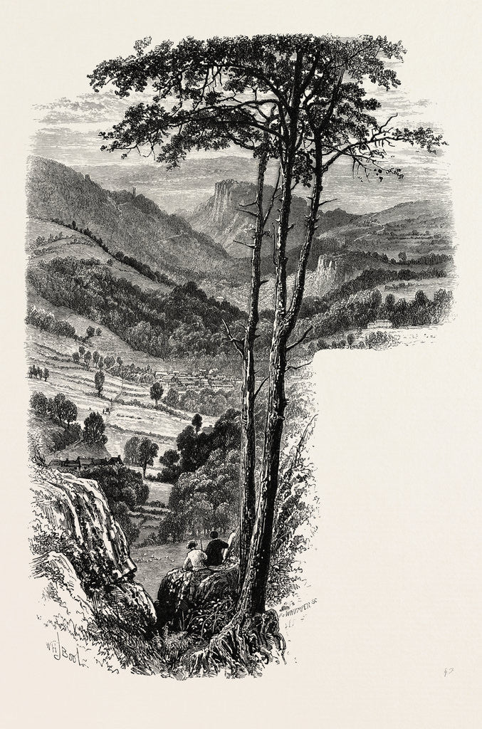 Detail of The Vale of Cromford and Matlock, from the Black Rocks, the Dales of Derbyshire, Country by Anonymous