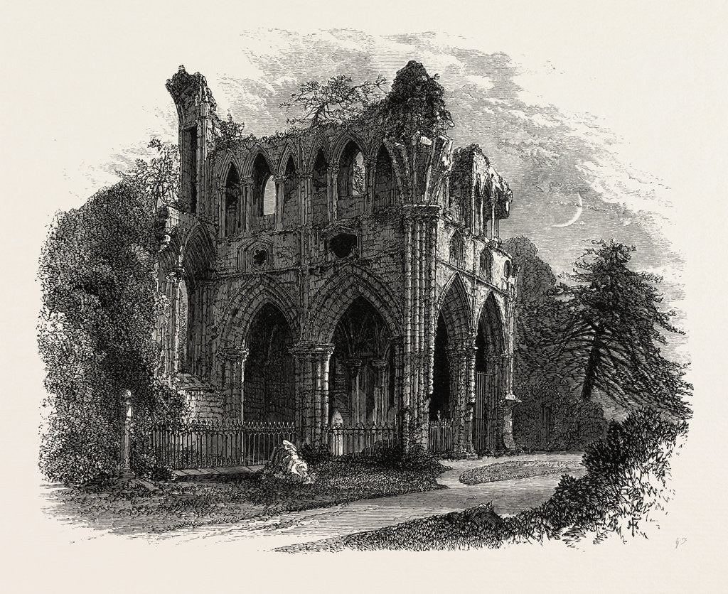 Detail of Sir Walter Scott's Tomb, Dryburgh Abbey, Edinburgh and the South Lowlands, Scotland, Great Britain by Anonymous