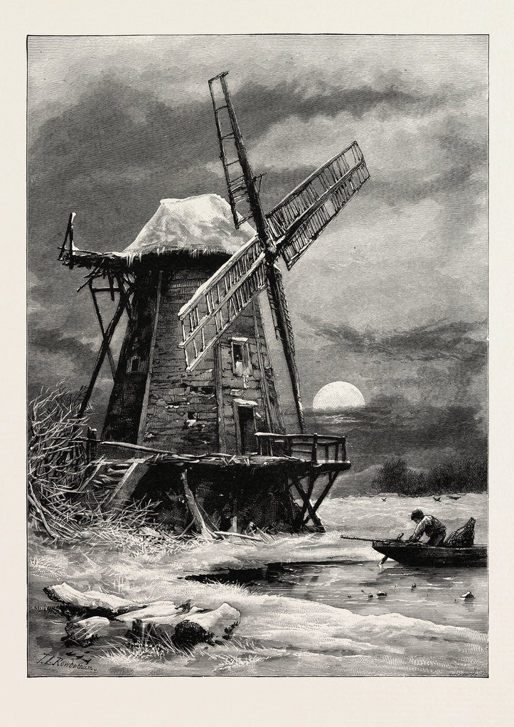 Detail of The Old Hampton Windmill, Scenery of the Thames by Anonymous