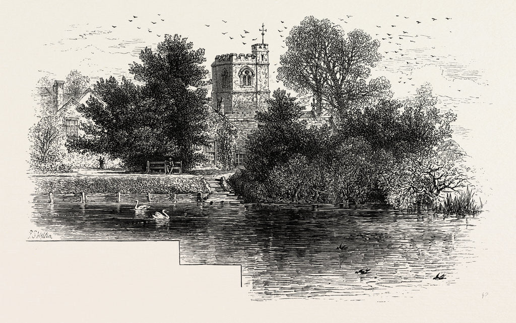 Detail of Bray Church, Scenery of the Thames by Anonymous