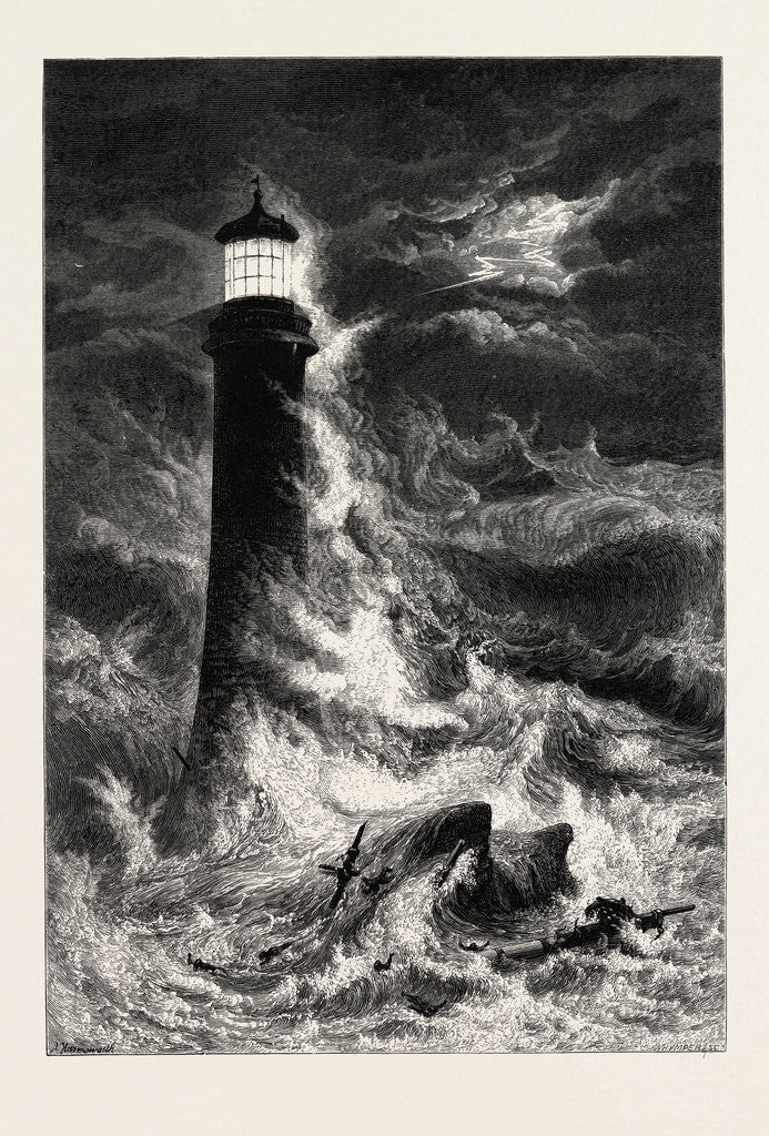 Detail of Eddystone Lighthouse, the South Coast by Anonymous