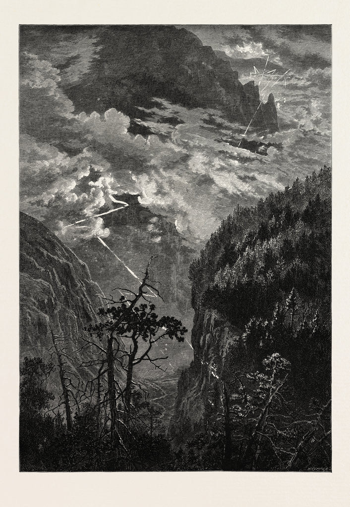 Detail of Cliffs of the Jungfrau, Switzerland by Anonymous