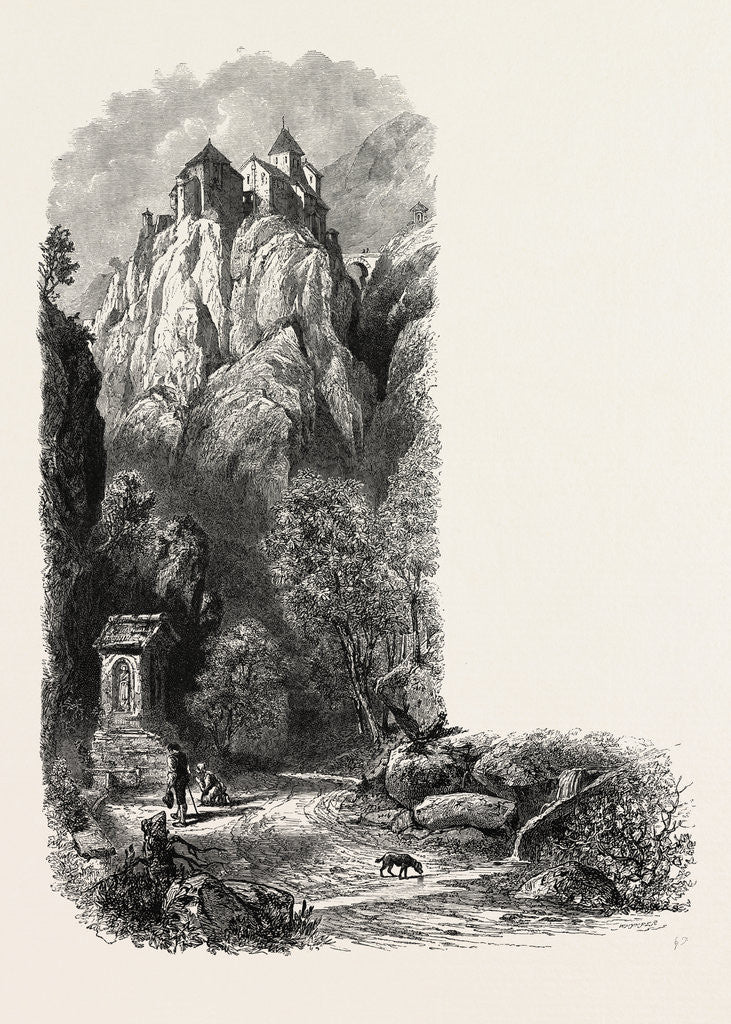 Detail of Schloss Kardaun, Karneid, Italy by Anonymous