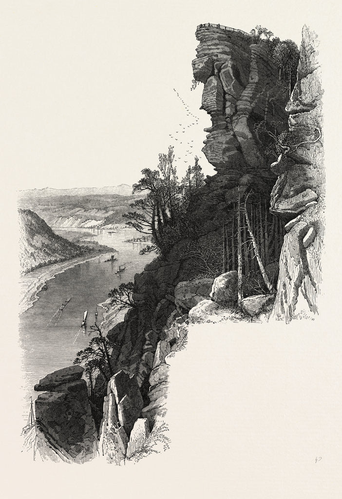 Detail of Bastei Bridge Look Out, Saxon Switzerland, Sachsische Schweiz, Bastei, Germany by Anonymous
