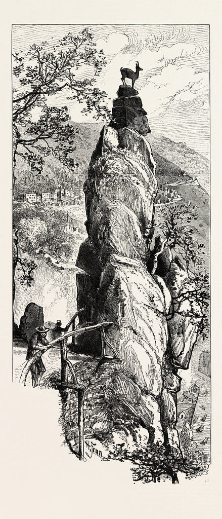 Detail of Jeleni Skok, Hirschensprung, Andelska Hora, Engelhaus, Karlsbad, Karlovy Vary, Czech Republic by Anonymous