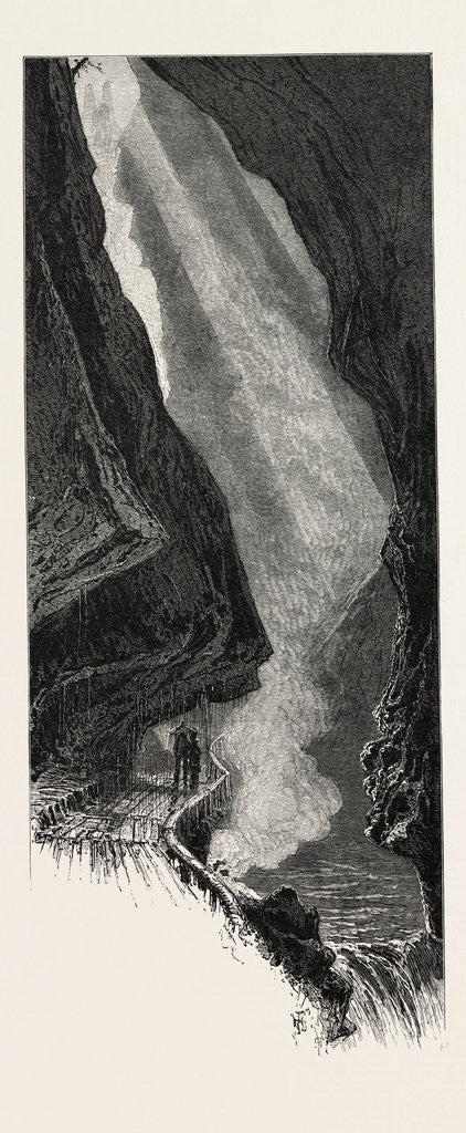 Detail of In the Gorge of Pfafers, Switzerland by Anonymous