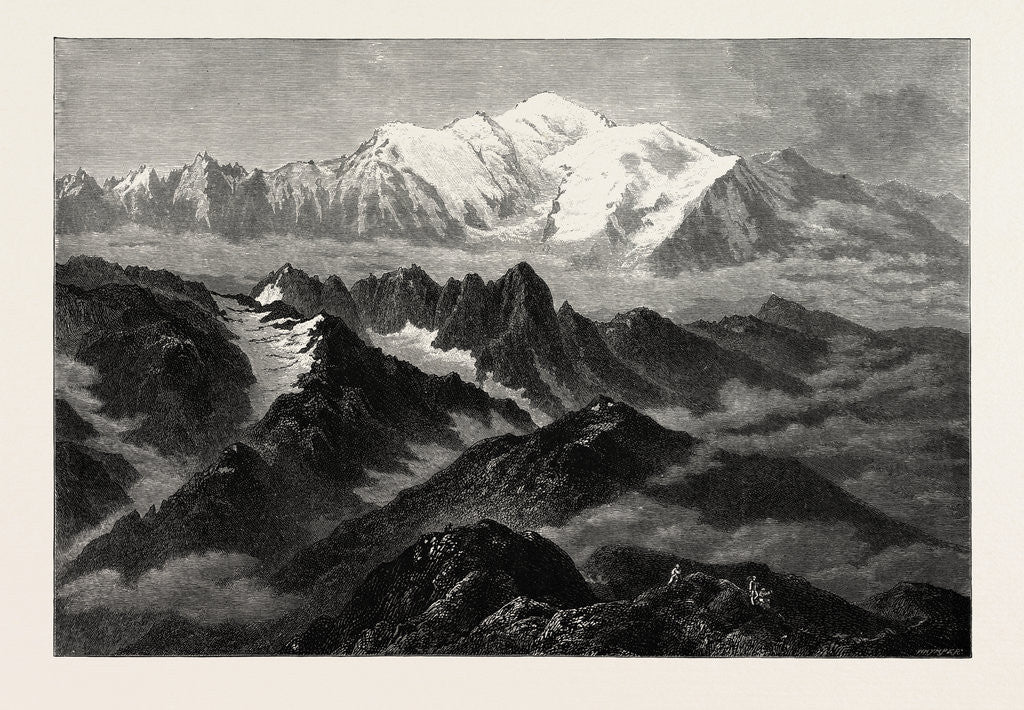 Detail of View of Mountains by Anonymous