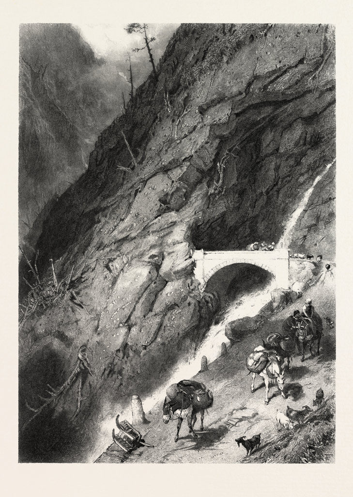 Detail of Bridge of Gondo, Switzerland by Anonymous
