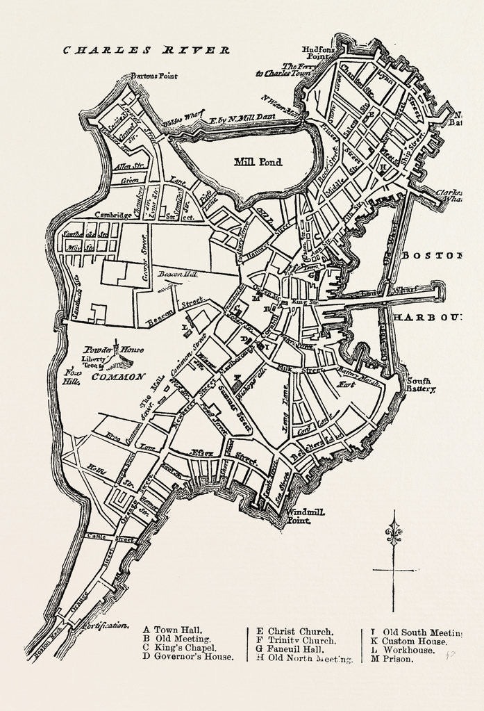 Detail of A Plan of Boston by Anonymous