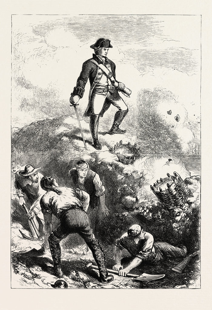 Detail of The Defence of Breed's Hill: Prescott in the Redoubt by Anonymous