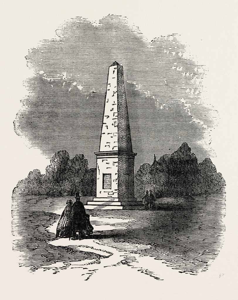 Detail of Monument Erected at Wyoming by Anonymous