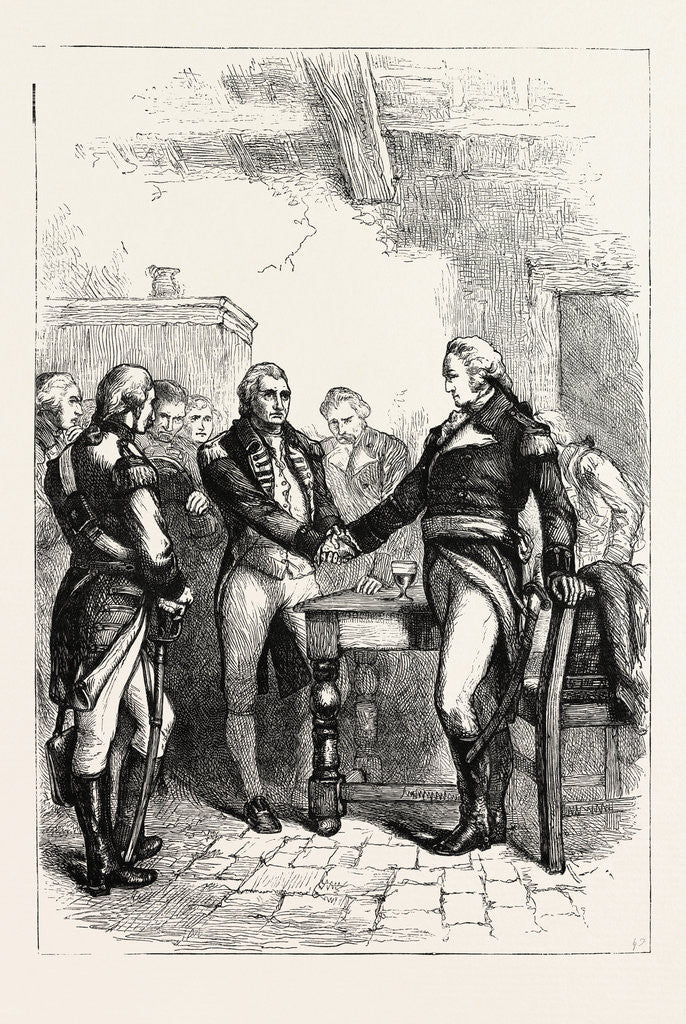 Detail of Washington Taking Leave of His Old Comrades by Anonymous