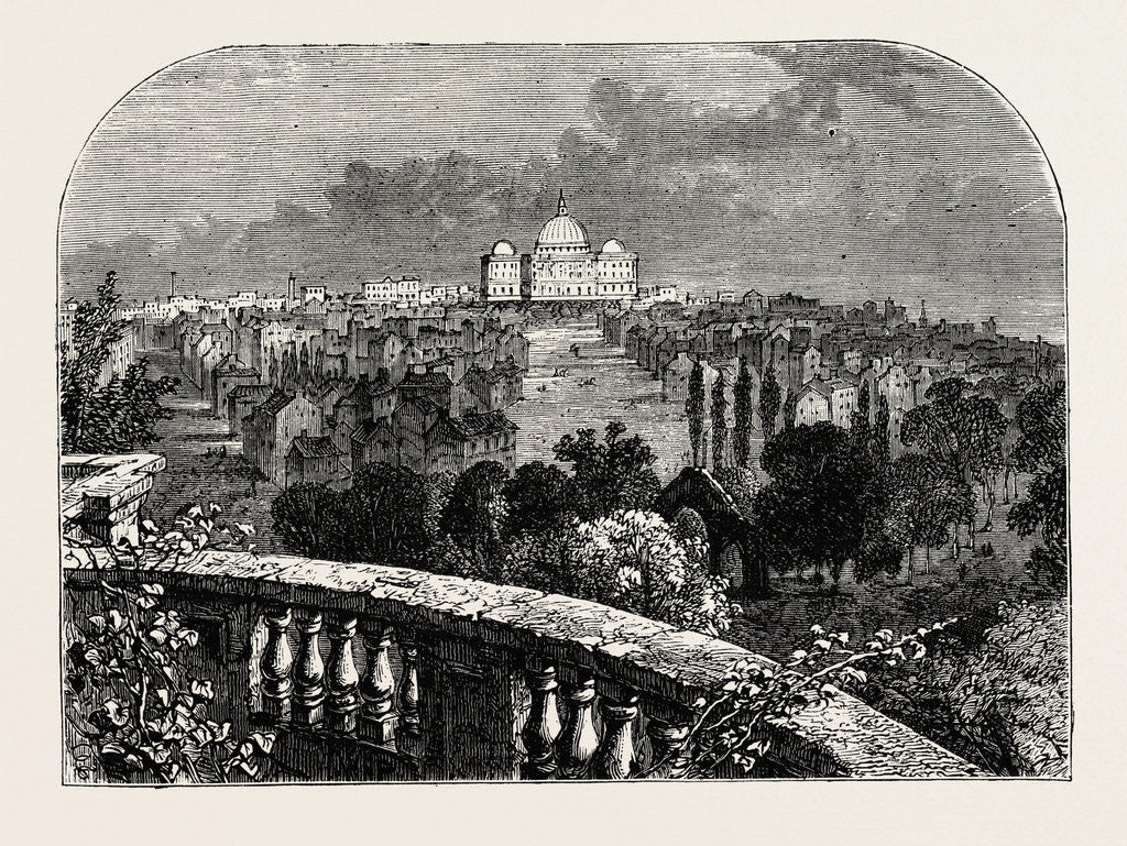 Detail of View of Washington from the President's House by Anonymous