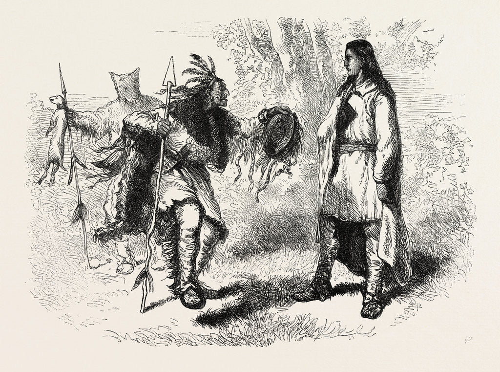 Detail of Converted Indian and Powows by Anonymous