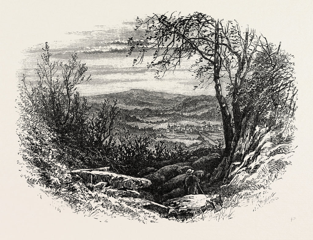 Detail of View in Pennsylvania, Alleghany Mountains in the Distance by Anonymous