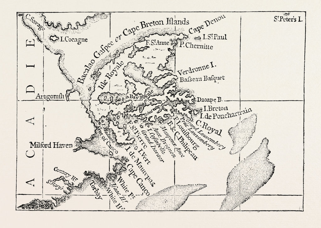 Detail of Map of Cape Breton. From Popple's Atlas. Canada by Anonymous