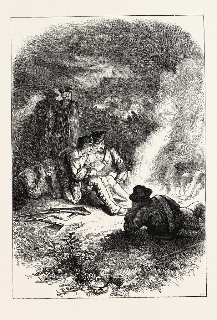 Detail of New Englanders Before Louisburg, Canada by Anonymous