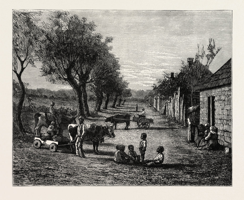 Detail of A Village in Georgia by Anonymous