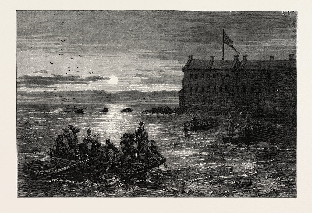 Detail of Removal of the Troops from Fort Moultrie to Fort Sumter by Anonymous