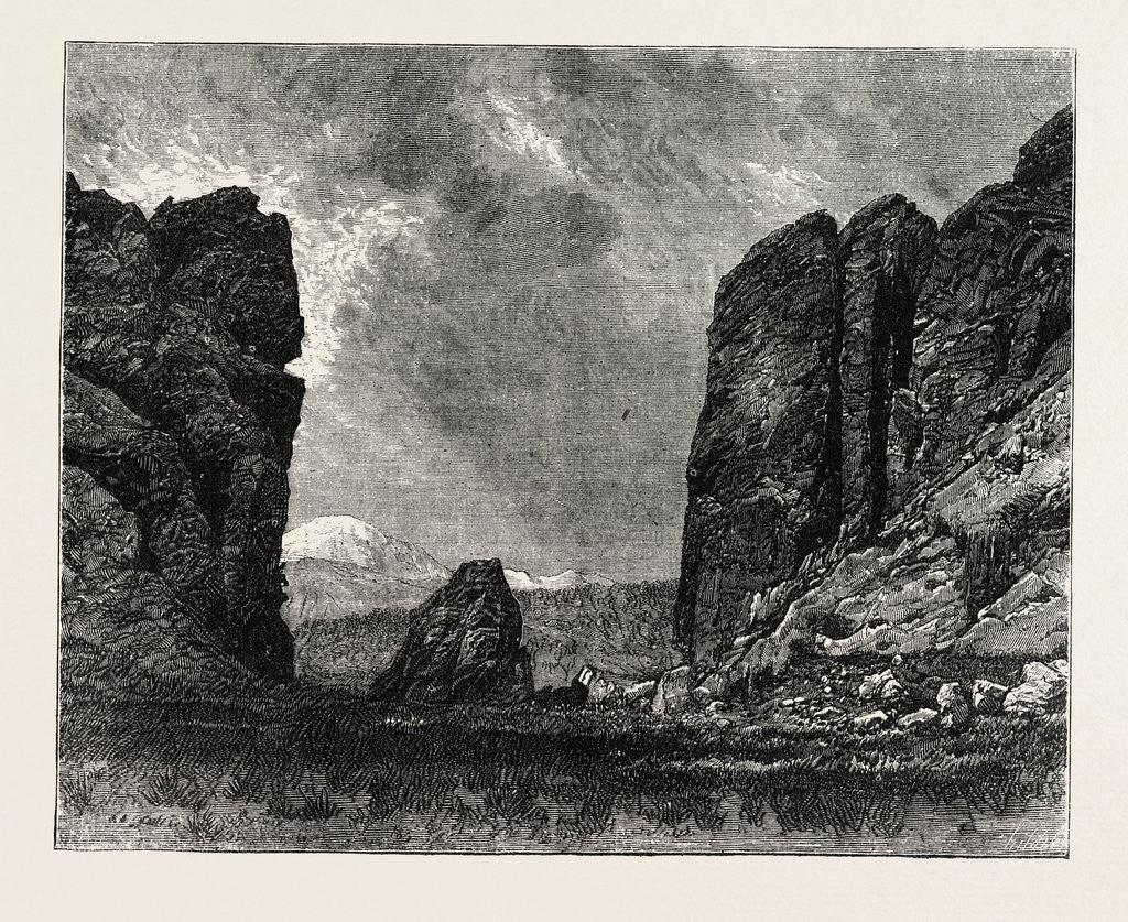 Detail of View in Colorado: The Gate of the Garden of the Gods by Anonymous