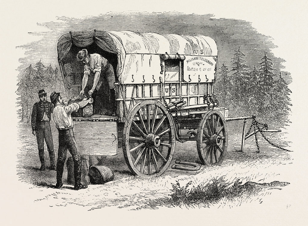 Detail of United States Military Telegraph Waggon, American Civil War by Anonymous