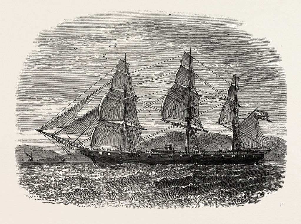 Detail of The Hartford (Admiral Farragut's Flag-Ship) by Anonymous