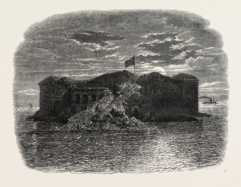 Detail of Fort Sumter in Ruins, American Civil War by Anonymous