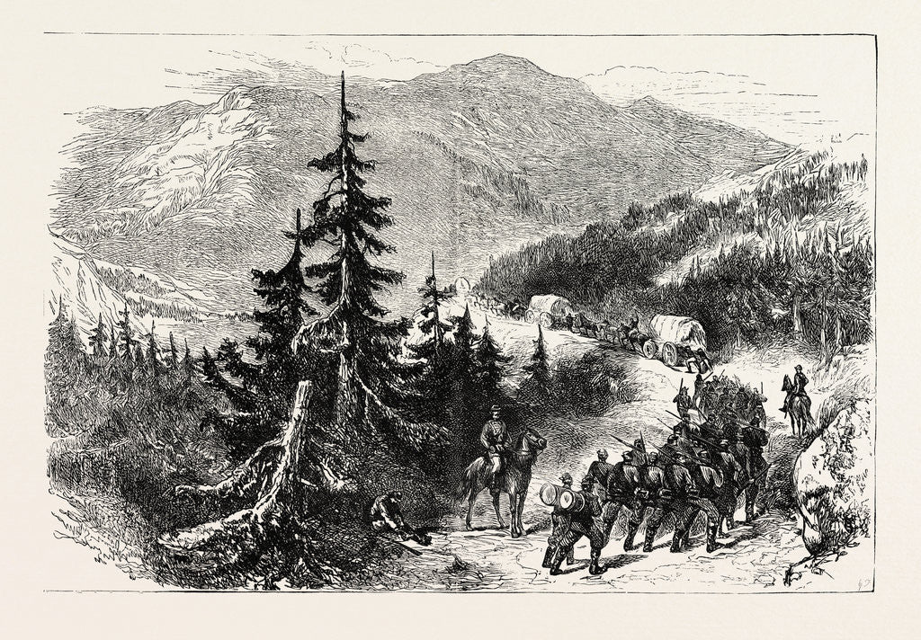 Detail of Troops Crossing to the Shenandoah Valley, American Civil War by Anonymous