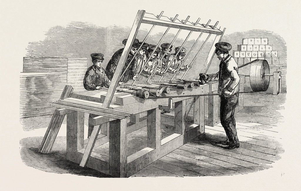 Detail of Drilling Machine, the Great Exhibition, London by Anonymous