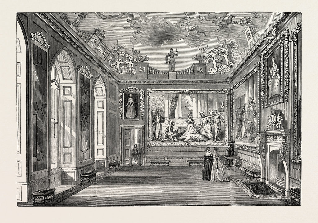 Detail of Windsor Castle: The Queen's Presence Chamber by Anonymous