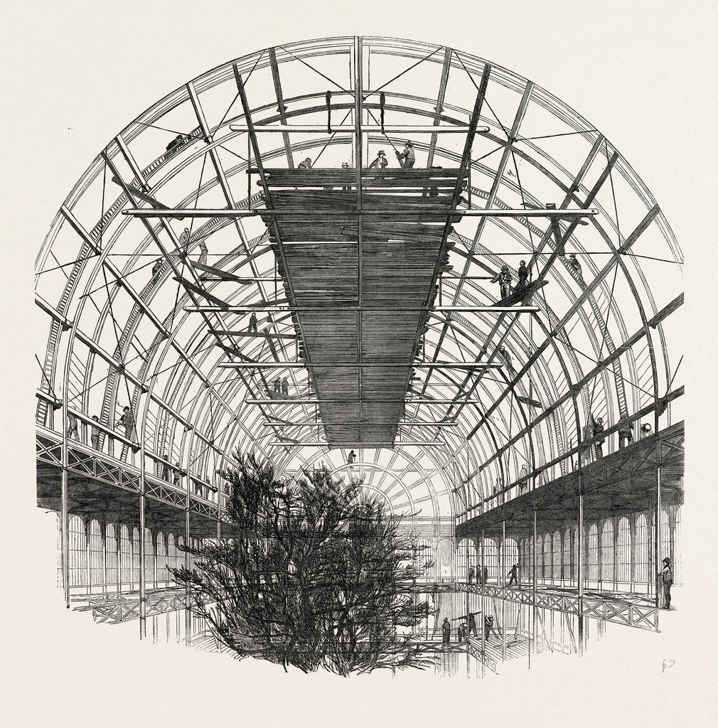 Detail of The Great Exhibition Building, the Crystal Palace: View Showing the Ribs of the Transept, London by Anonymous