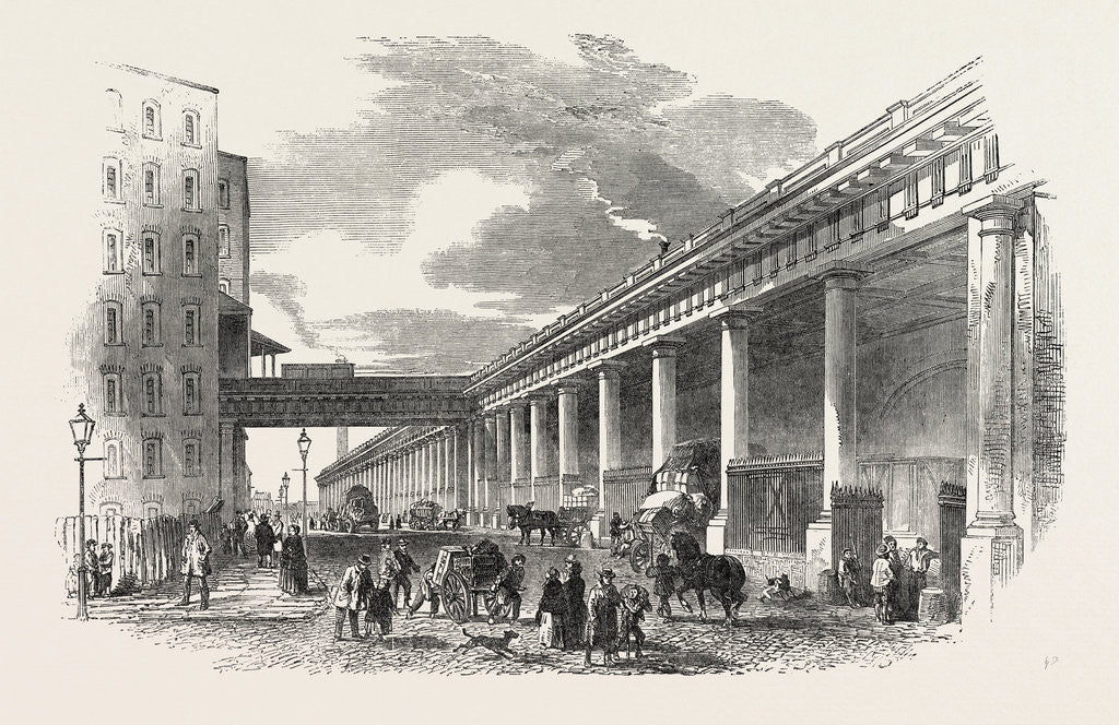 Detail of New Iron Railway Viaduct, at Manchester by Anonymous