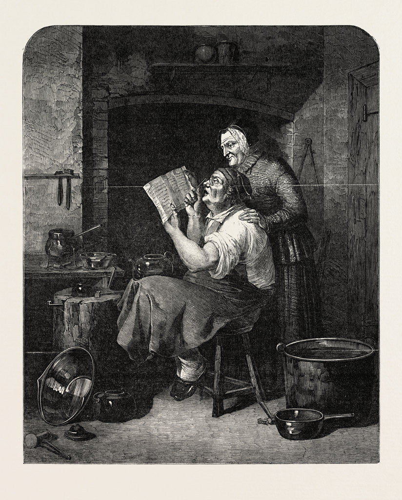 Detail of The Coppersmith and His Wife by Anonymous