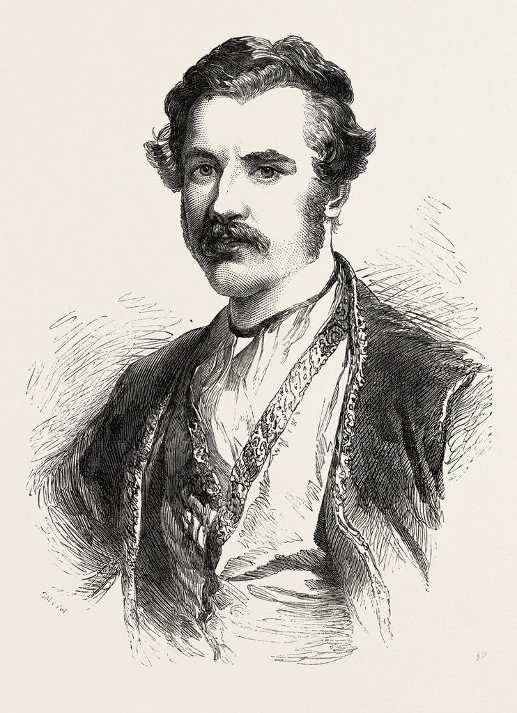 Detail of Austin Henry Layard, Ll.D., Discoverer of the Nimroud Sculptures by Anonymous