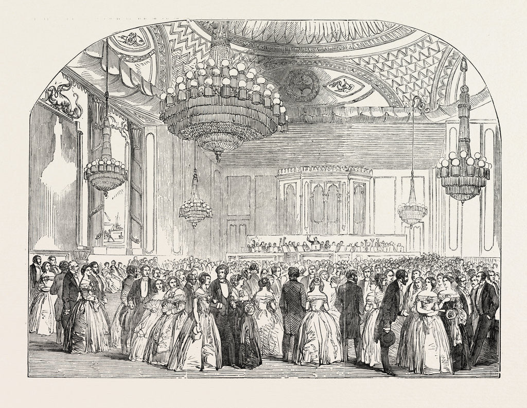 Detail of Grand Ball at the Brighton Pavilion (the Music Room) by Anonymous