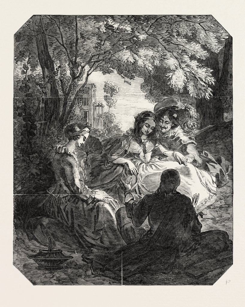 Detail of Don Scipio Relating His Adventures to Gil Blas and His Wife, from a Sketch by T. Uwins, R.A. by Anonymous