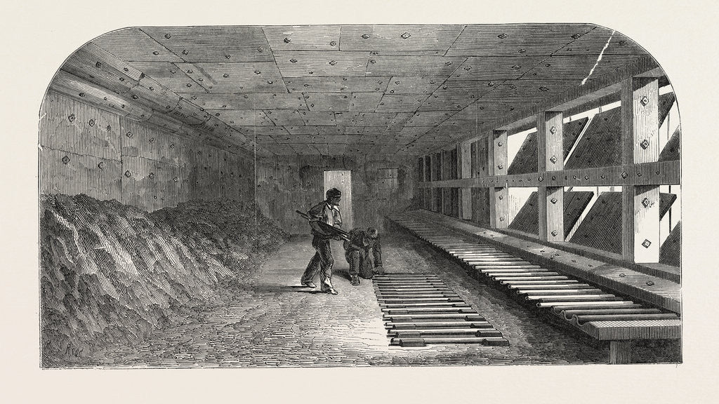 Detail of The Manufacture of Gun Barrels, at Birmingham, UK: The Proof House by Anonymous