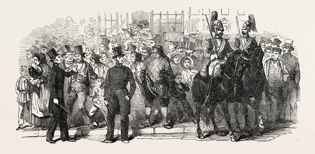 Detail of Opening of Parliament: Sketch from the Line of the Royal Procession, London by Anonymous