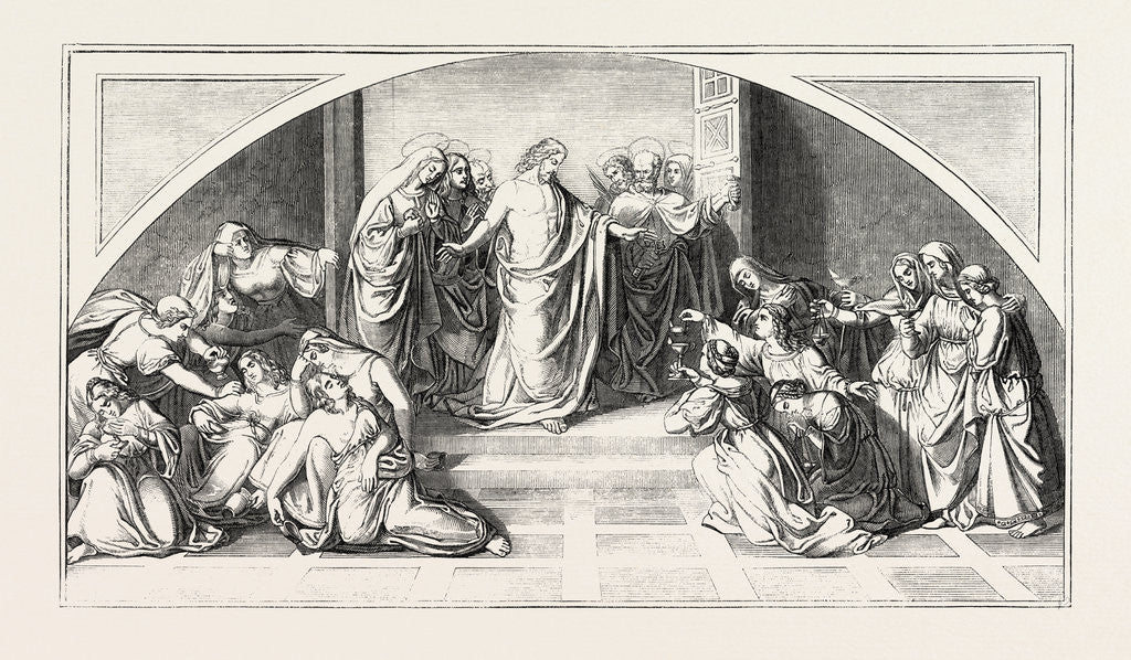 Detail of The Parable of the Wise and Foolish Virgins by Anonymous