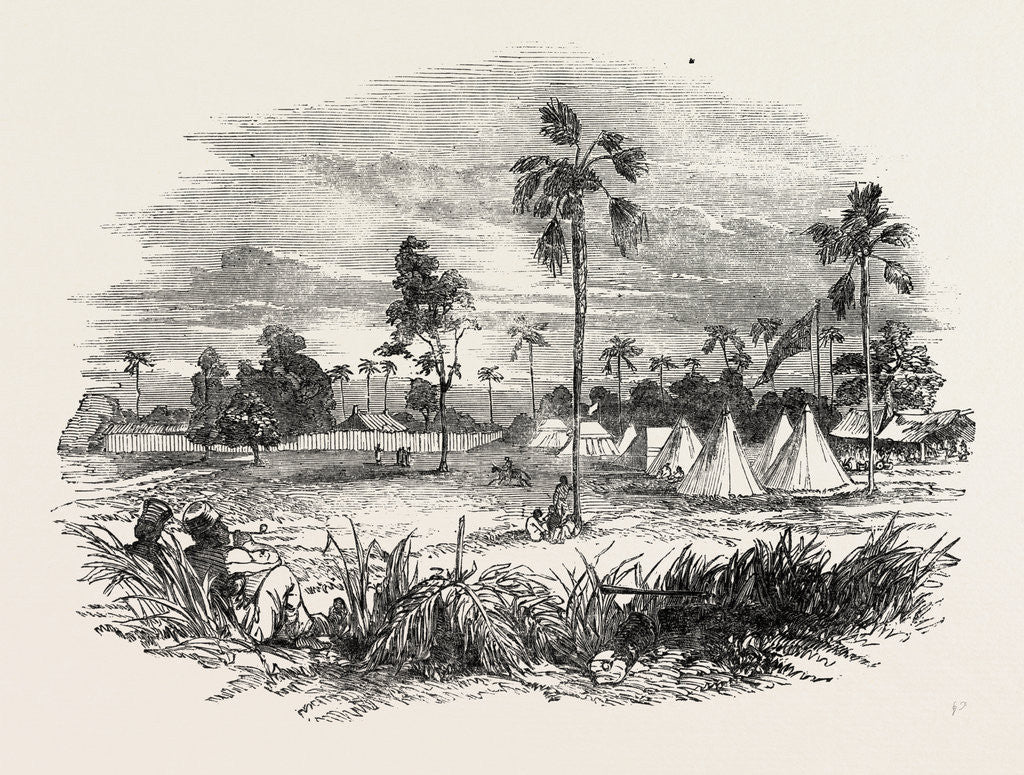 Detail of Encampment at Jaswong, Gambia, West Africa by Anonymous
