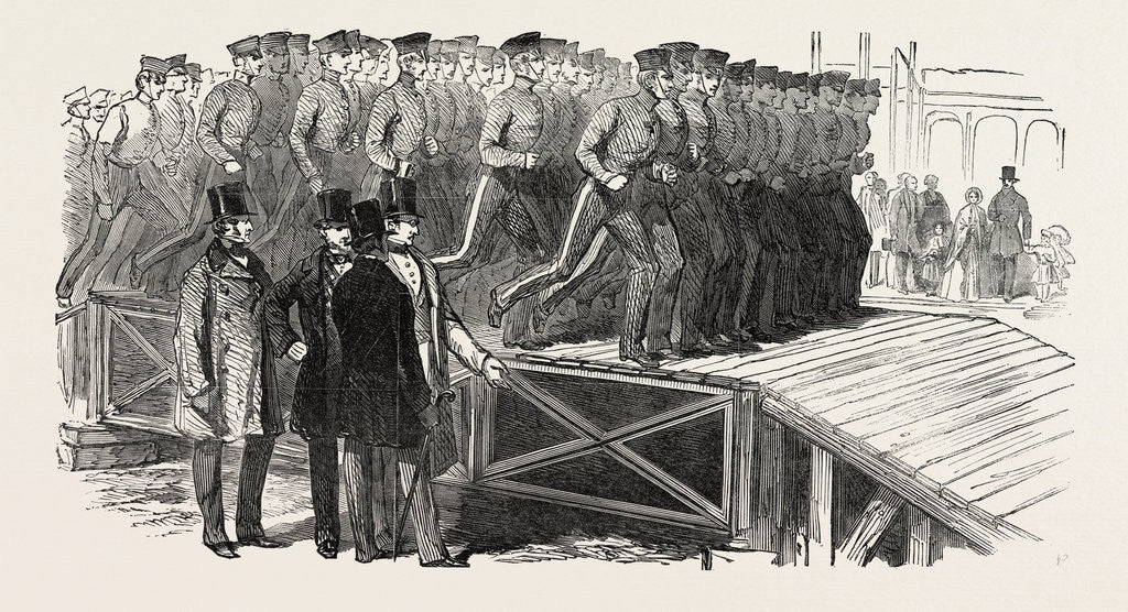 Detail of Testing the Galleries of the Crystal Palace, the Great Exhibition Building, Hyde Park, London by Anonymous