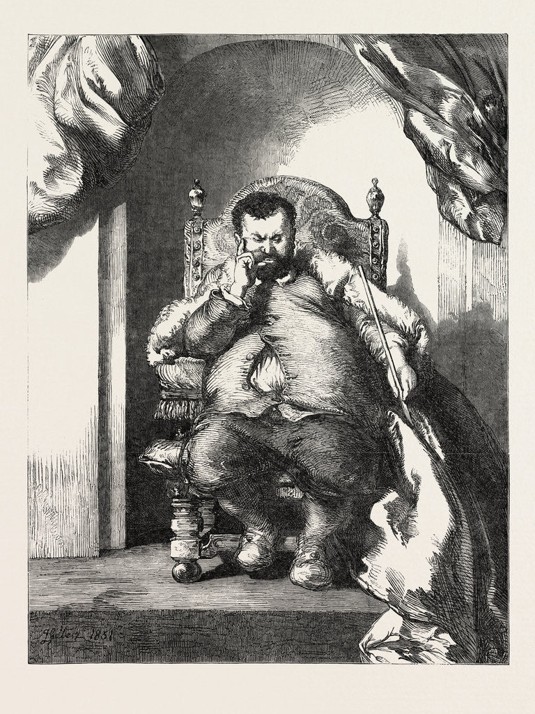 Detail of Senor Don Sancho Panza, Governor of Barataria, Exhibition of the British Institution by Anonymous